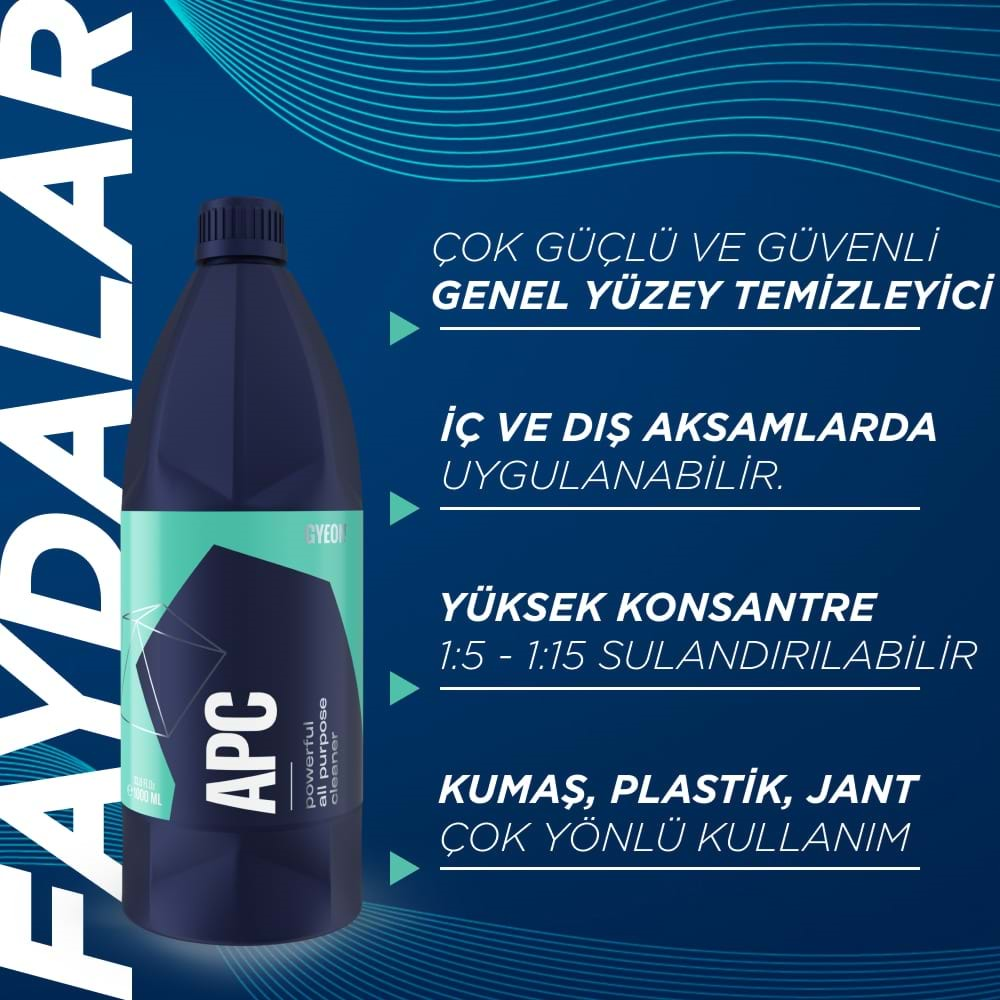 GYEON Q²M APC Çok Amaçlı Genel Yüzey Temizleyici - 4000 ml -Konsantre Leke Çıkarıcı Yağ Çözücü