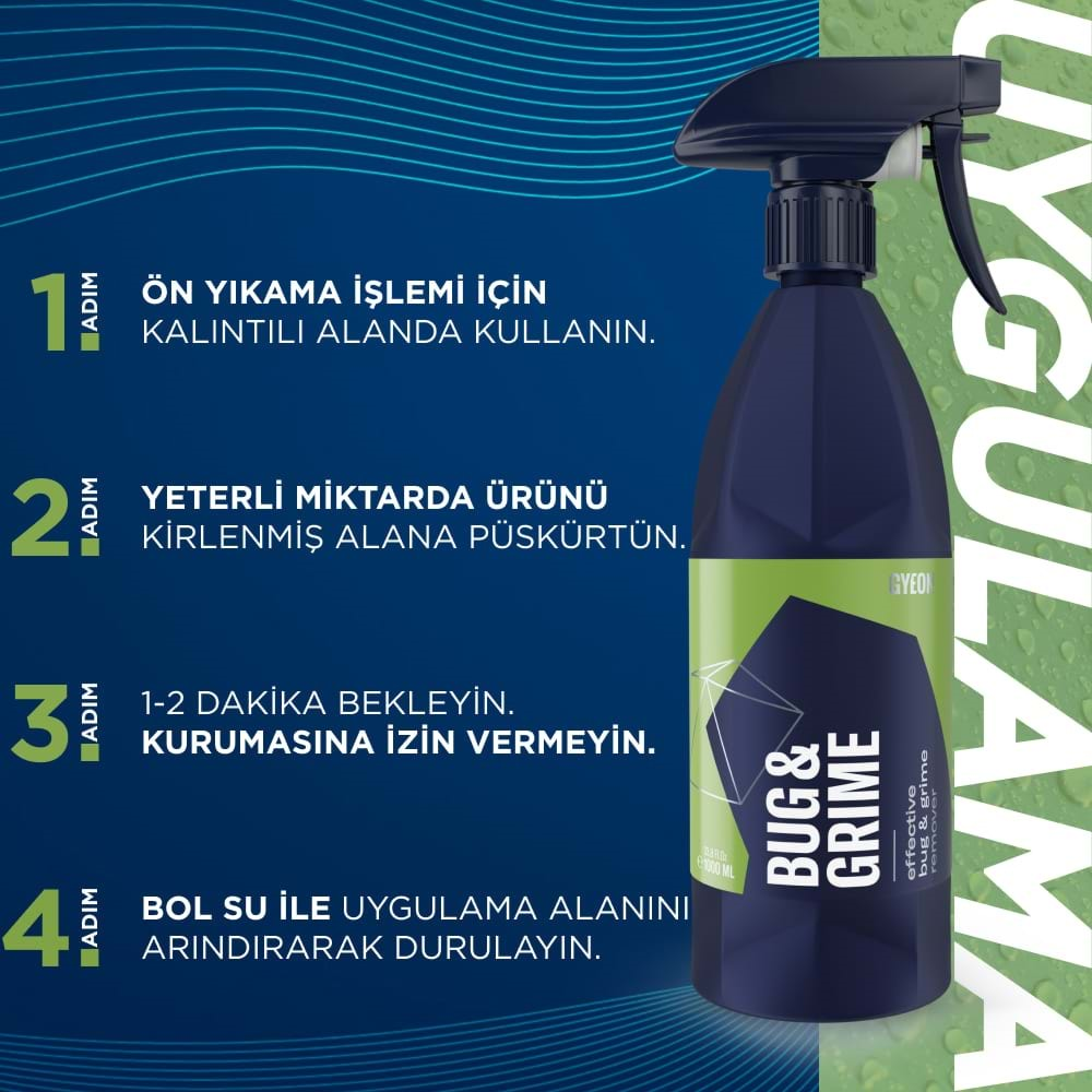 GYEON Q²M Bug&Grime Araç Sinek Böcek Leke Temizleyici - 1000 ml