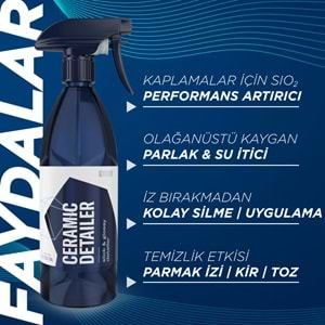 GYEON Q²M CeramicDetailer Seramik Yüzey Detaylandırıcı ve Parlatıcı - 1000 ml -Su İtici Oto Cila