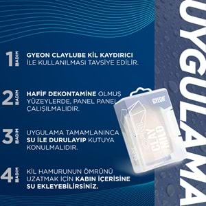 GYEON Q²M Clay Mild EVO Günlük Hafif Yüzey Temizleyici Kil Hamuru - 100 gr -Kimyasala Dayanıklı