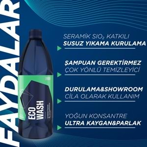 GYEON Q²M ECO Wash Seramik Katkılı Susuz Yıkama Yüzey Temizleyici ve Parlatıcı Cila - 1000 ml