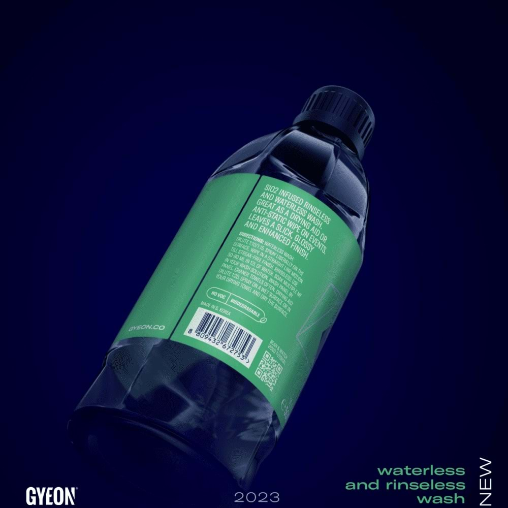 GYEON Q²M ECO Wash Seramik Katkılı Susuz Yıkama Yüzey Temizleyici ve Parlatıcı Cila - 500 ml