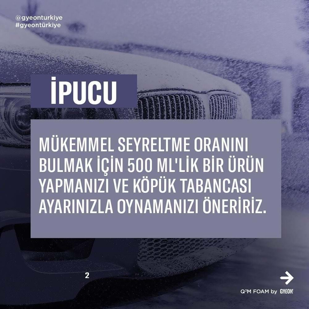 GYEON Q²M Foam Konsantre Ön Yıkama Köpüğü - 4000 ml