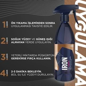 GYEON Q²M Iron REDEFINED Demir Tozu, Balata Tozu Temizleyici Ve Pas Sökücü PH Nötr - 1000 ml