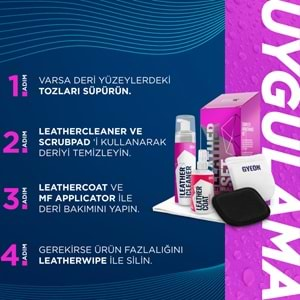 GYEON Q²M LeatherSet Natural Modern Deri Günlük Hafif Temizlik ve Bakım Seti (5 Parça) - 200 ml