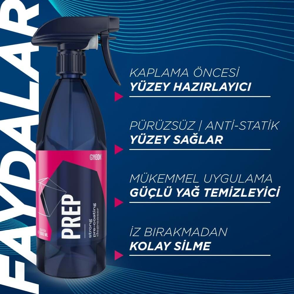 GYEON Q²M Prep Seramik PPF Folyo Kaplama Öncesi Yüzey Hazırlayıcı ve Temizleyici - 1000 ml