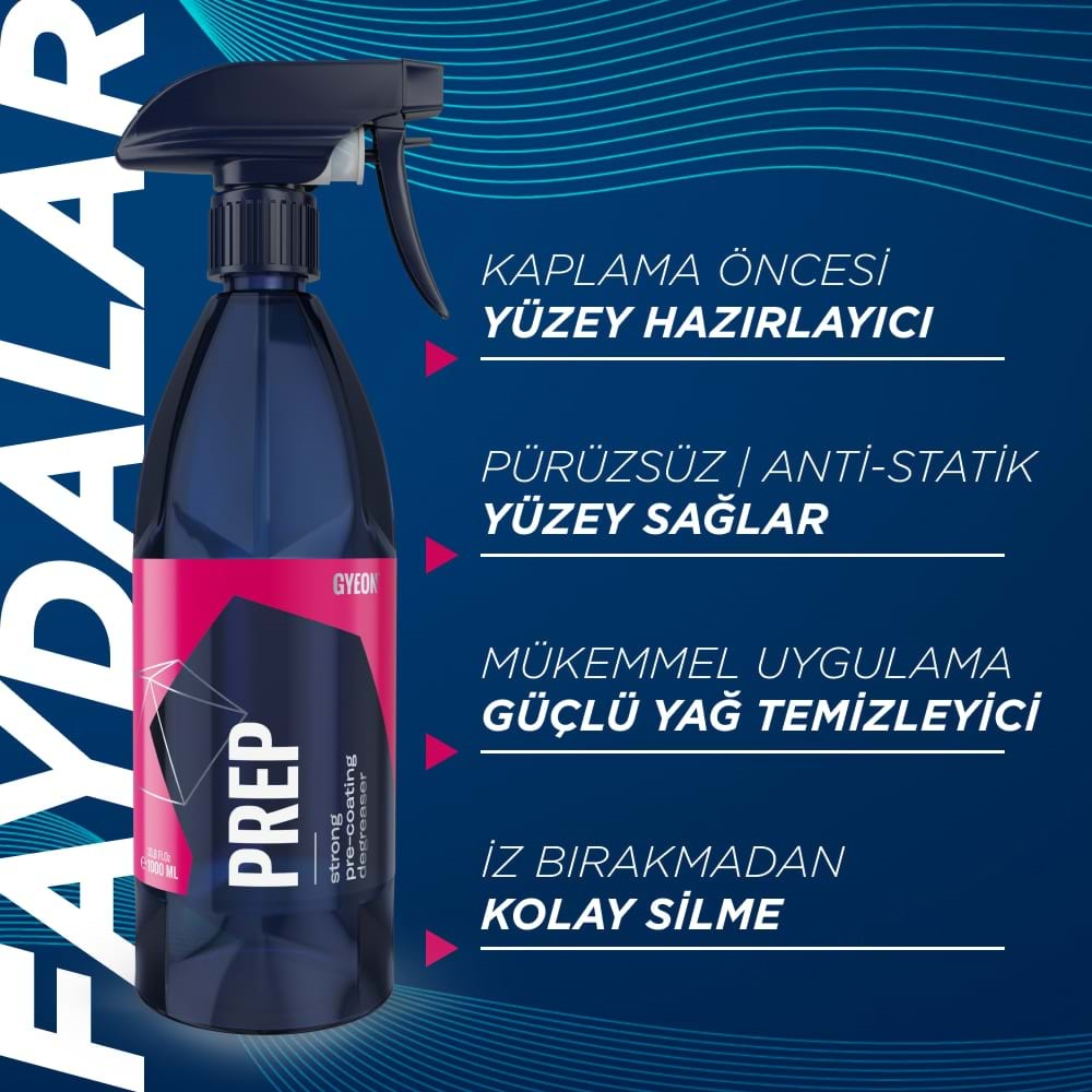 GYEON Q²M Prep Seramik PPF Folyo Kaplama Öncesi Yüzey Hazırlayıcı ve Temizleyici - 4000 ml