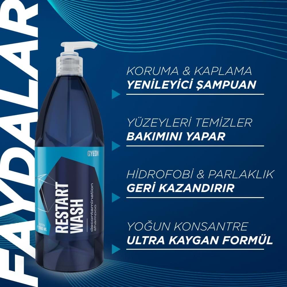 GYEON Q²M RestartWash Seramik Kaplama PPF Yenileyici Asidik Şampuan - 500 ml -Konsantre