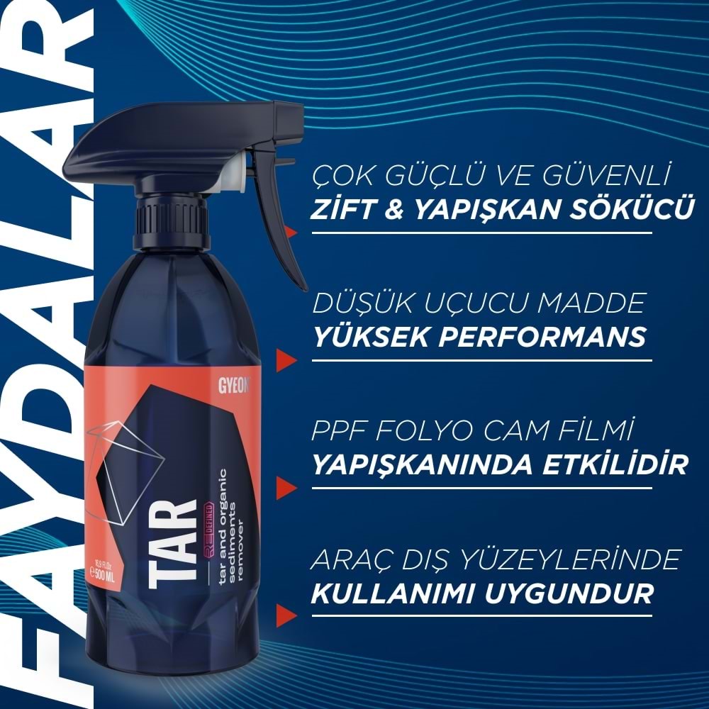 GYEON Q²M Tar REDEFINED Zift Katran Reçine Temizleyici Ve Yapışkan Sökücü - 500 ml