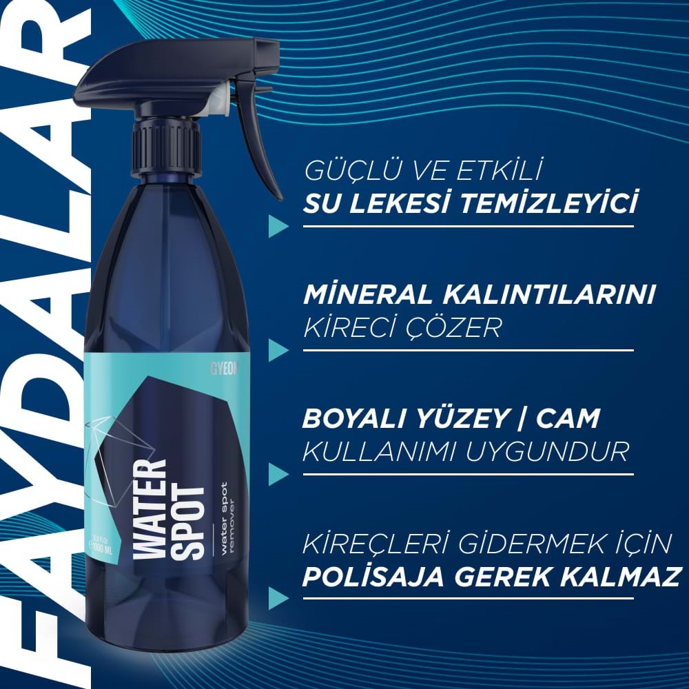 GYEON Q²M WaterSpot Kireç Çözücü Cam Su Lekesi Temizleyici Çıkarıcı - 1000 ml