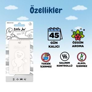 Little Joe Yeni Araç Kokulu Dolap Asma Kart (New Car) -45 Gün -İpli Ev Oto Kokusu -Ayna Parfümü