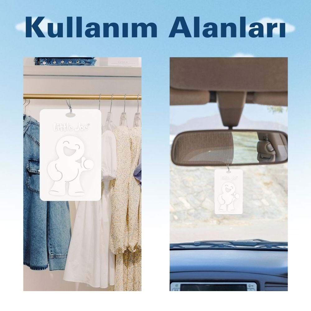 Little Joe Yeni Araç Kokulu Dolap Asma Kart (New Car) -45 Gün -İpli Ev Oto Kokusu -Ayna Parfümü