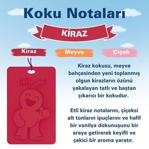 Little Joe Kiraz Kokulu Dolap Asma Kart (Cherry) -45 Gün -İpli Ev Oto Kokusu -Ayna Parfümü