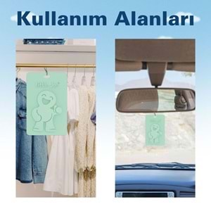 Little Joe Taze Nane Kokulu Dolap Asma Kart (Fresh Mint) -45 Gün -İpli Ev Oto Kokusu -Ayna Parfümü