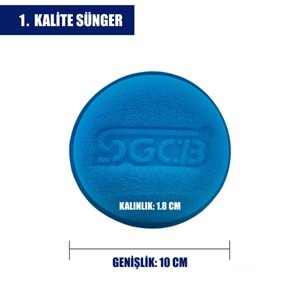 SGCB Wax Cila El Pedi - 1 Adet (Mavi) | Yuvarlak Boya Koruma Uygulama Süngeri Pad 10cm