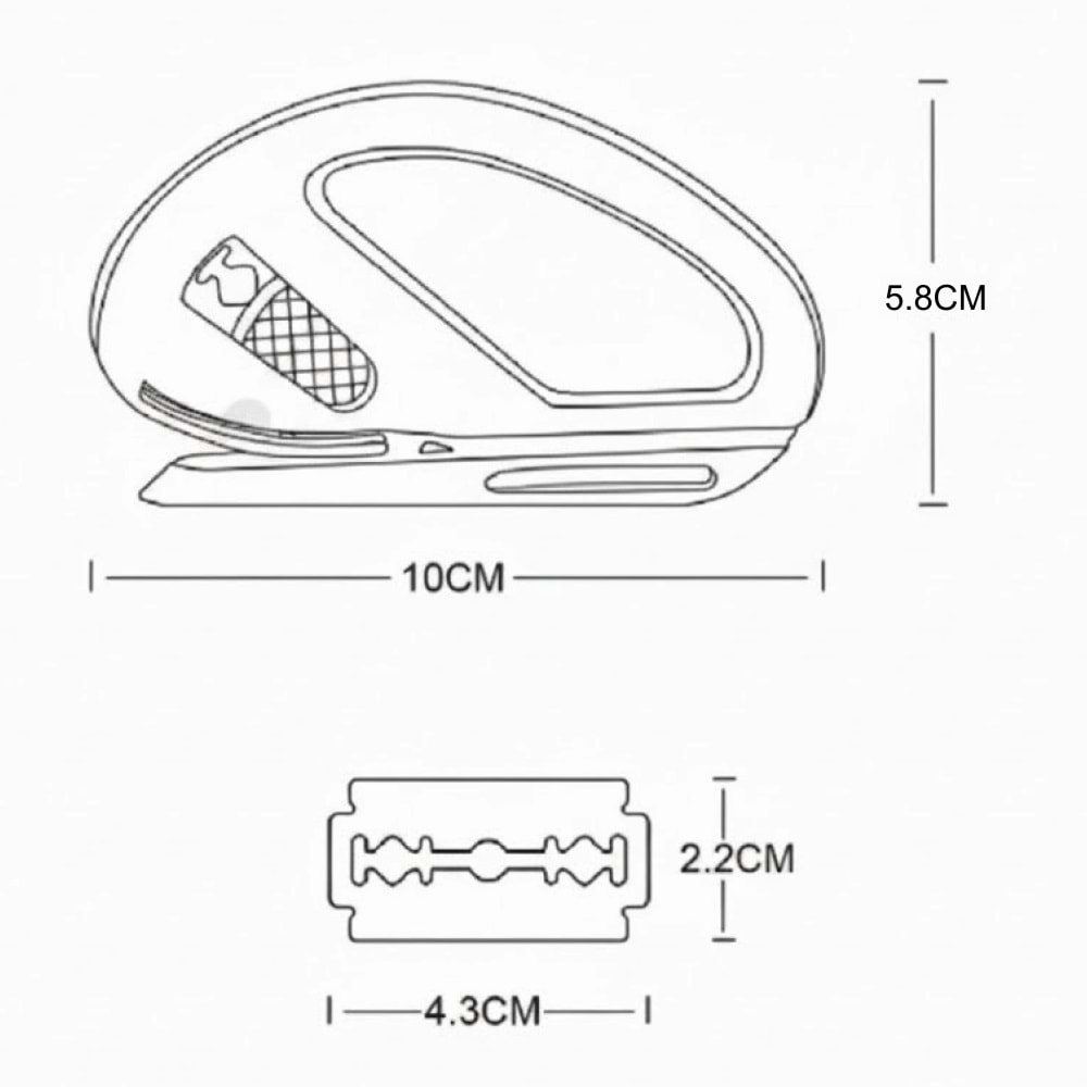 SGCB PPF Cam Filmi Kesici Aparatı - 2'li Paket | Güvenli Folyo Vinil Kesme Araç Kaplama Bıçağı