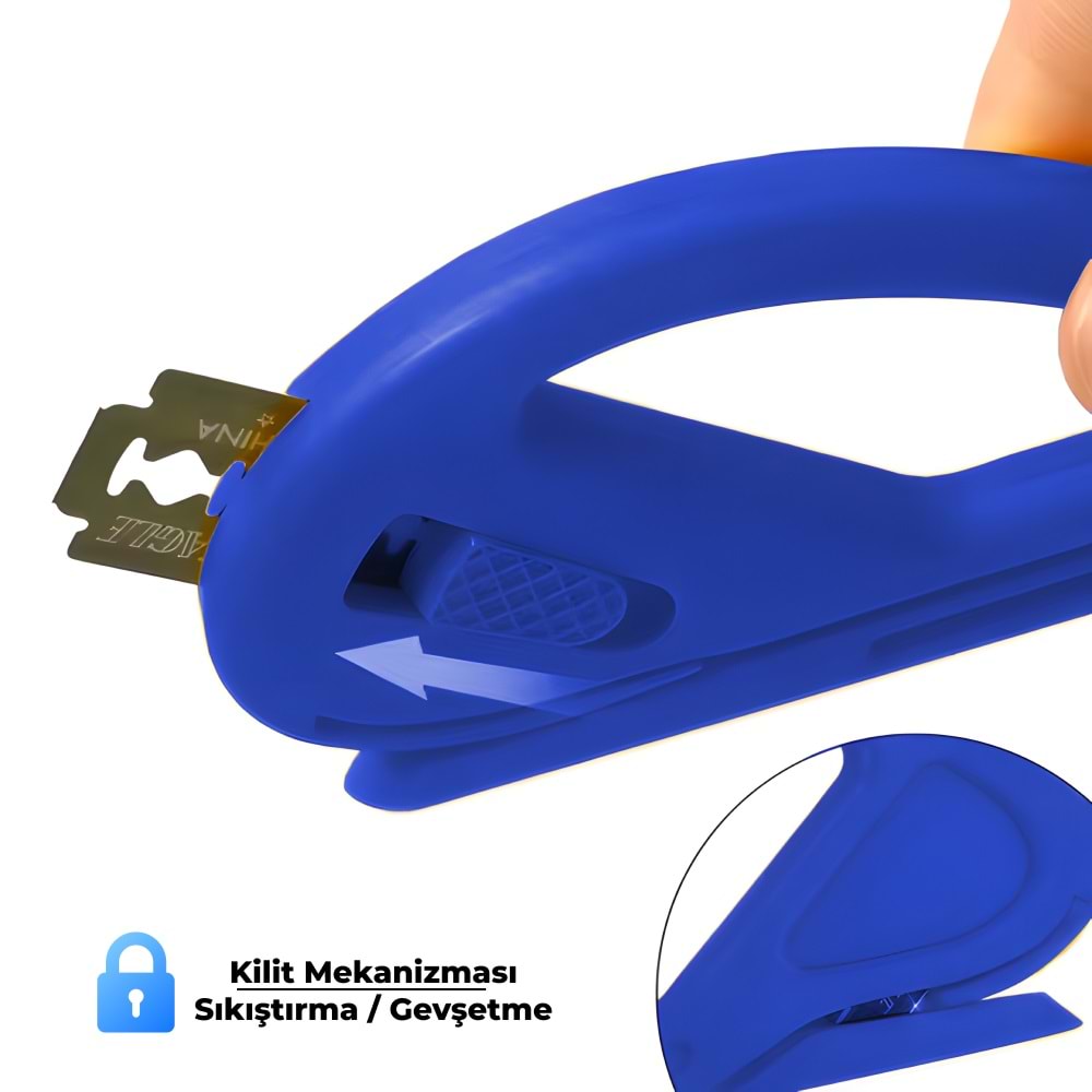 SGCB PPF Cam Filmi Kesici Aparatı - 2'li Paket | Güvenli Folyo Vinil Kesme Araç Kaplama Bıçağı