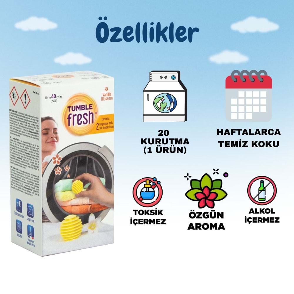 Little Joe Kurutma Makinesi Vanilya Koku Kapsülü 2'li Paket (Vanilla Blossom) -40 Kurutma